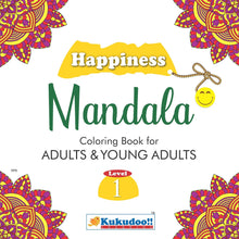 Happiness Mandala Colouring Book for Adults and Young Adults Level 1-Shivdas Books
