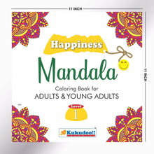 Happiness Mandala Colouring Book for Adults and Young Adults Level 1-Shivdas Books