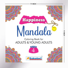Happiness Mandala Colouring Book for Adults and Young Adults Level 4-Shivdas Books