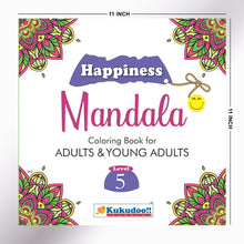 Happiness Mandala Colouring Book for Adults and Young Adults Level 5-Shivdas Books